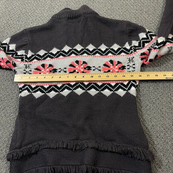 Cold As Ice Winter Sweater Womens S Gray Acrylic Wool Knit Full Zip Holiday - Picture 8 of 11